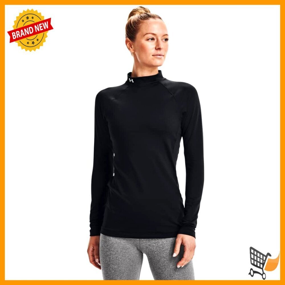 Mock Neck Active T-Shirt Dual-Layer Fabric Fitted Sweat-Wicking Athletic Wear